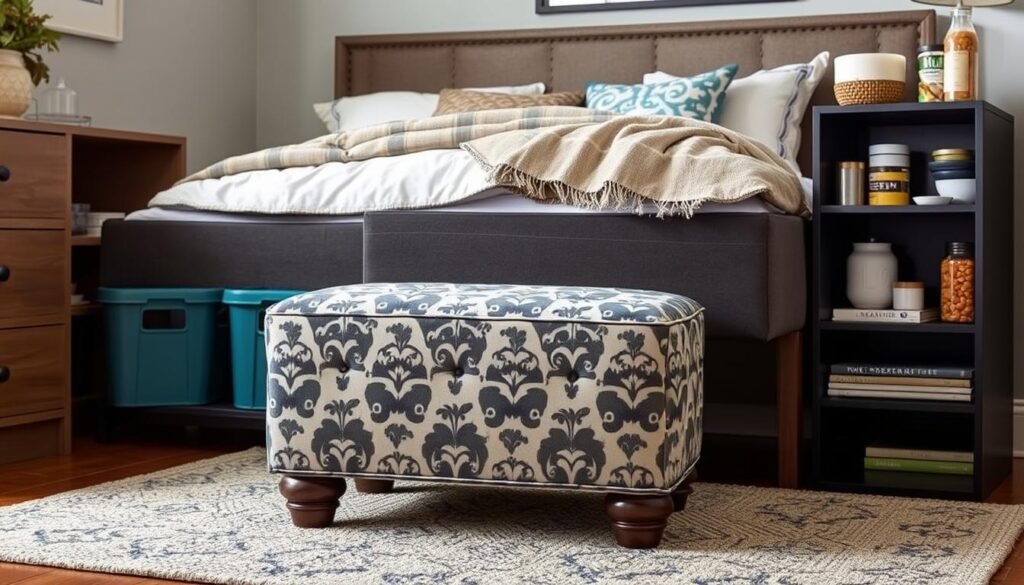 Creative emergency food storage solutions integrated into home furniture and decor